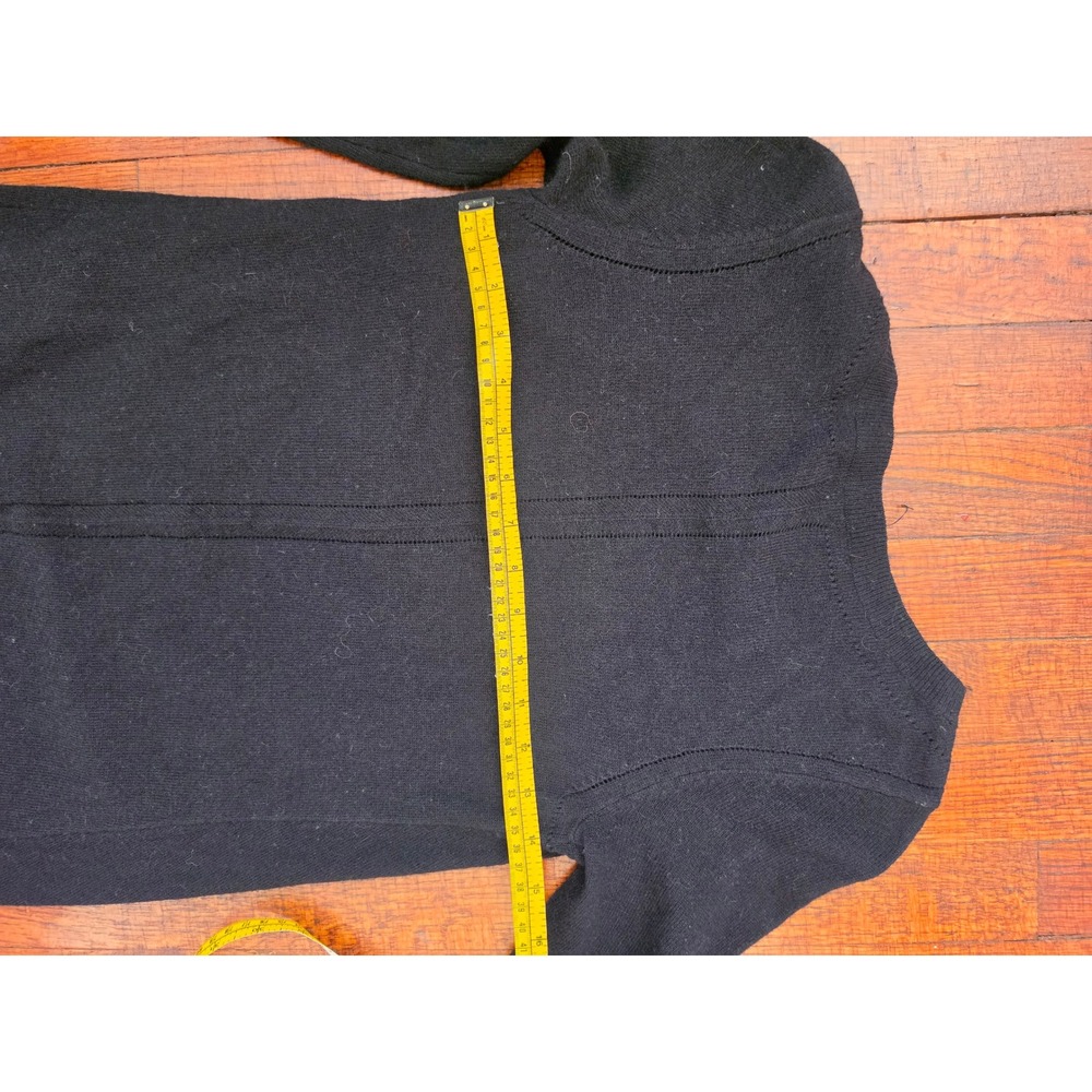 All Saints Spitalfields Black Buckle Drape accent Grunge Wool Cashmere Dress 2 - Picture 4 of 7